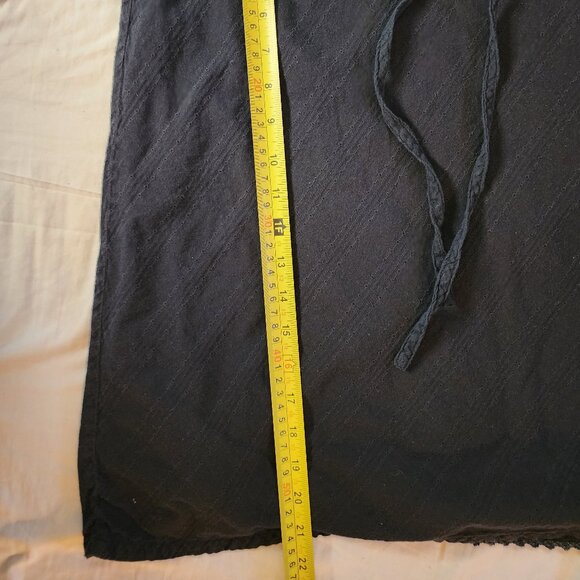 ROXY Black Mini Skirt Size 7 – Boho Beach Vibe | Soft Cotton Hip Tie Wrap Style - Picture 6 of 9